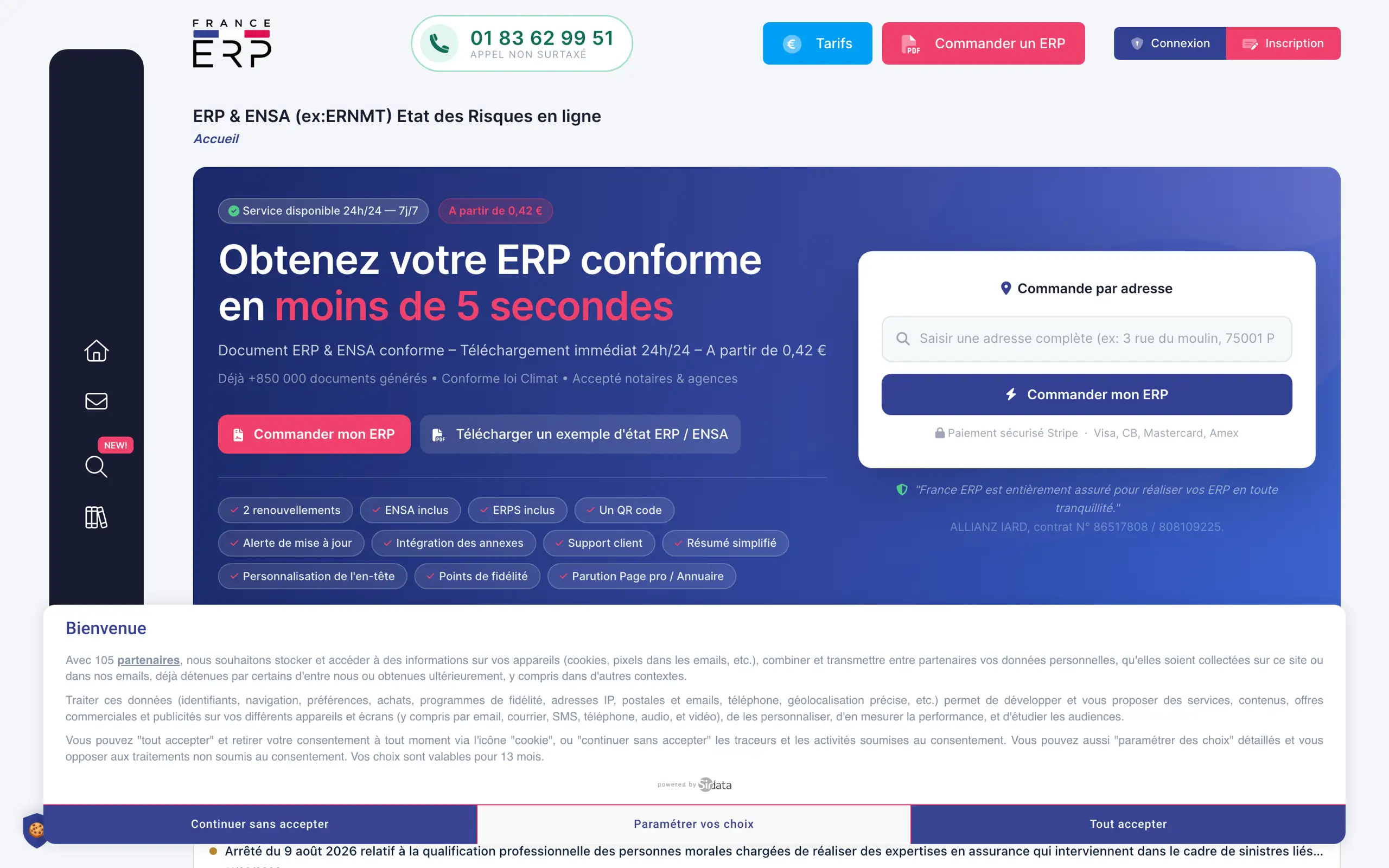Le site France ERP