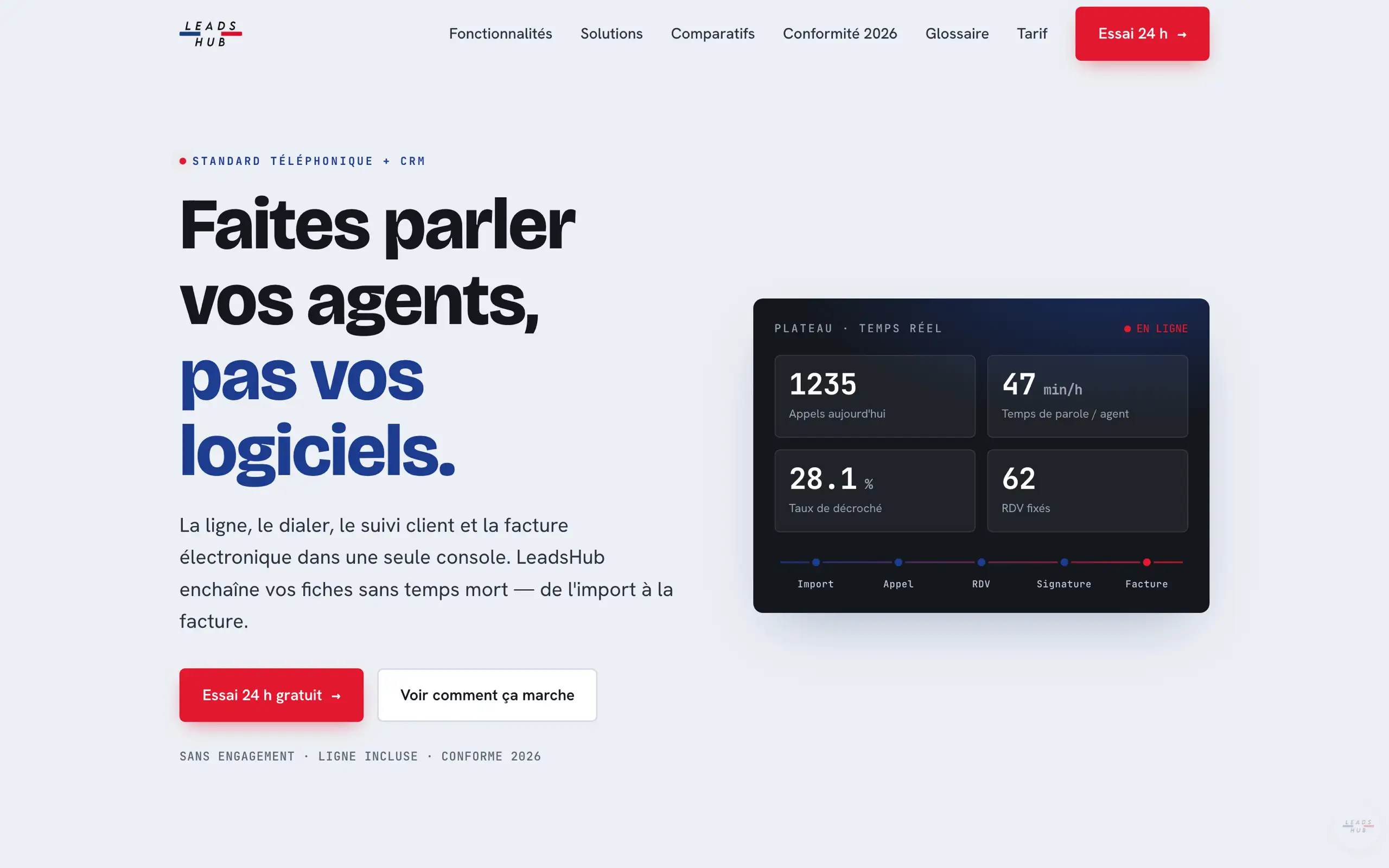 Le site LeadsHub