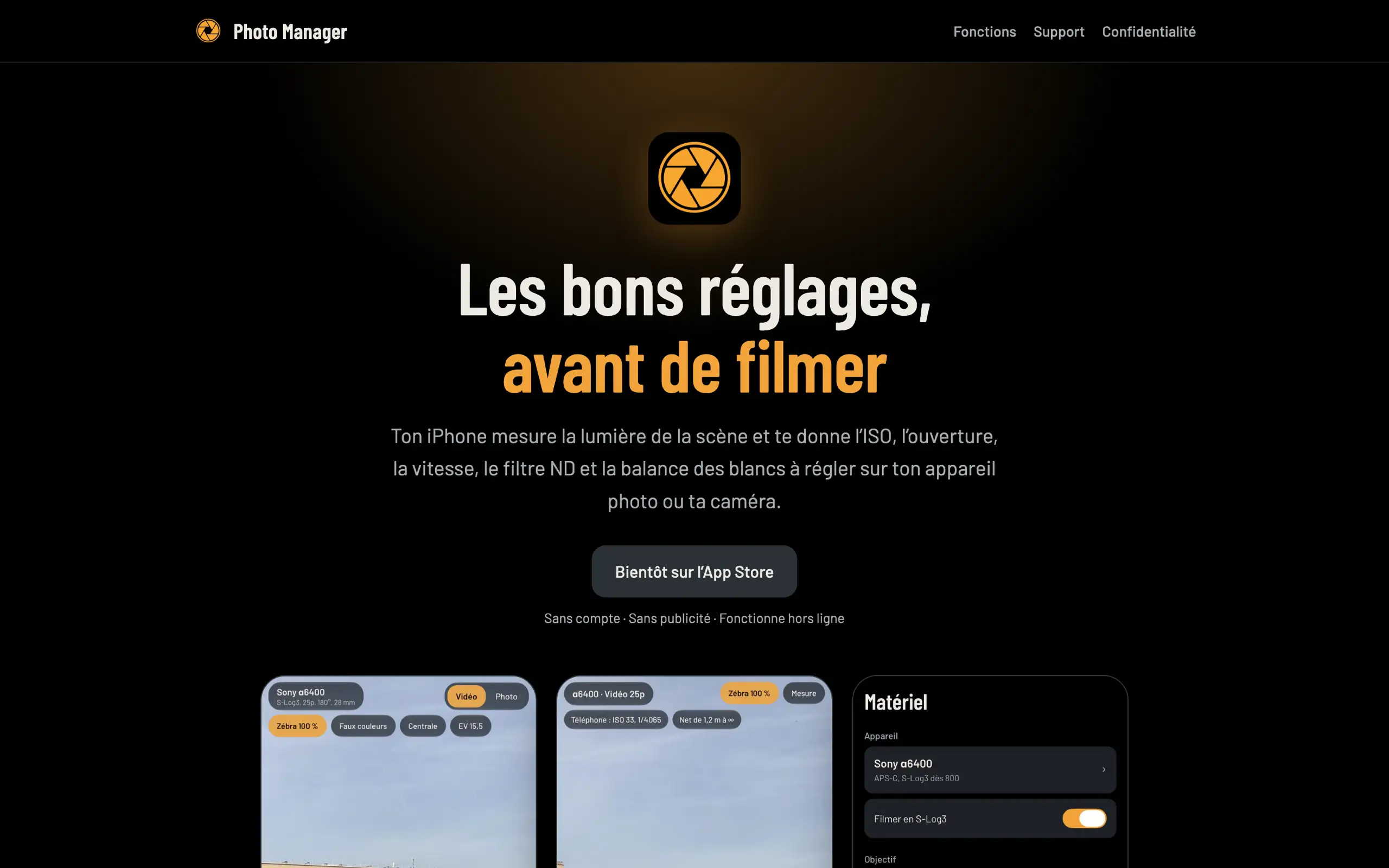 Le site Photo Manager